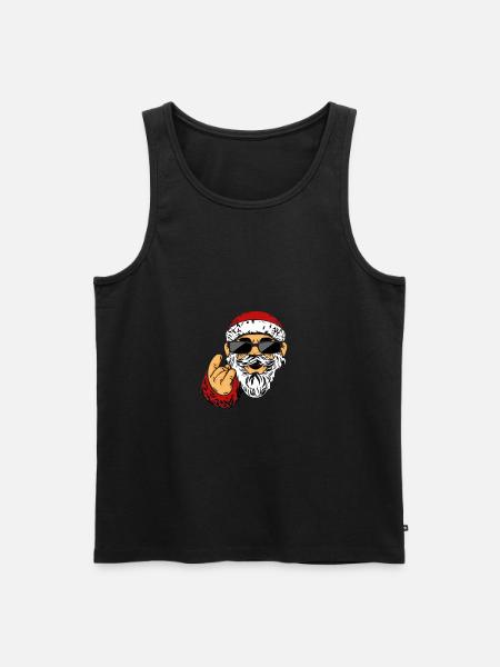 cool santa weihnachtsmann geschenk - Männer Premium Bio Tank Top - Schwarz