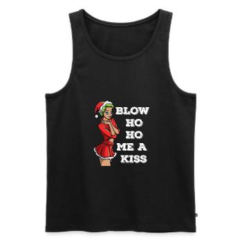 Süße Lustige Weihnachtsfrau Weiblicher Nikolaus - Männer Premium Bio Tank Top - Schwarz - Vorne - Michal (187cm)
