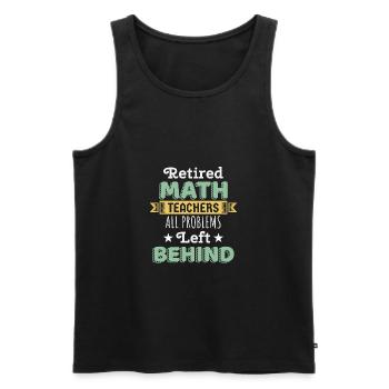 Professeur de mathématiques retraité cadeau Funny Professor Math Day - Débardeur bio Premium Homme - noir - Devant - AI Model Male 178 light (178cm)