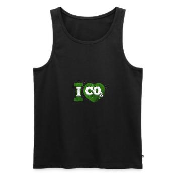 I Love co2 Klimawandel Leugner - Männer Premium Bio Tank Top - Schwarz - Vorne - AI Model Male 178 light (178cm)