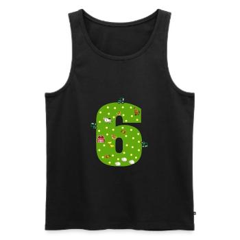 6th birthday Young girl 6 years Farmer farmer - Men's Premium Organic Tank Top - black - Front - Michal (187cm)