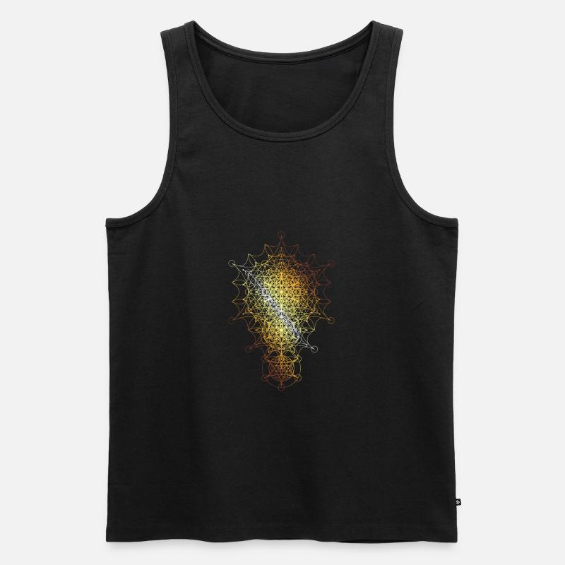 Sacred Geometry Curved Dimensions - Men's Premium Organic Tank Top - black