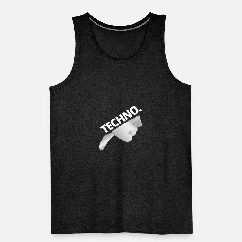 Techno Nonne - Dark Techno, Dark Minimal Techno, H Männer Premium Bio Tank Top