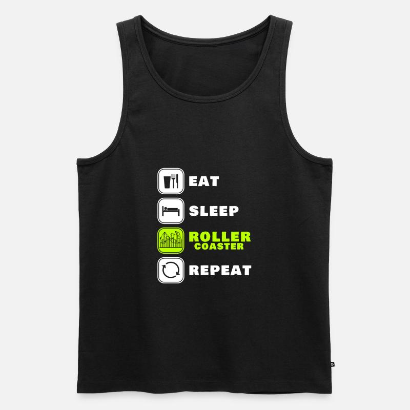 Achterbahn - Männer Premium Bio Tank Top - Schwarz