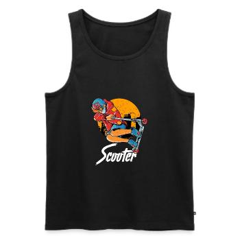 Lustige Roller-Kinderreittricks - Männer Premium Bio Tank Top - Schwarz - Vorne - AI Model Male 178 light (178cm)