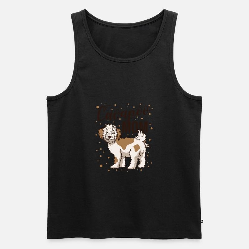 Cavapoo Mamma-nette Hundebesitzer-Haustier-Liebhaber-Grafik - Männer Premium Bio Tank Top - Schwarz