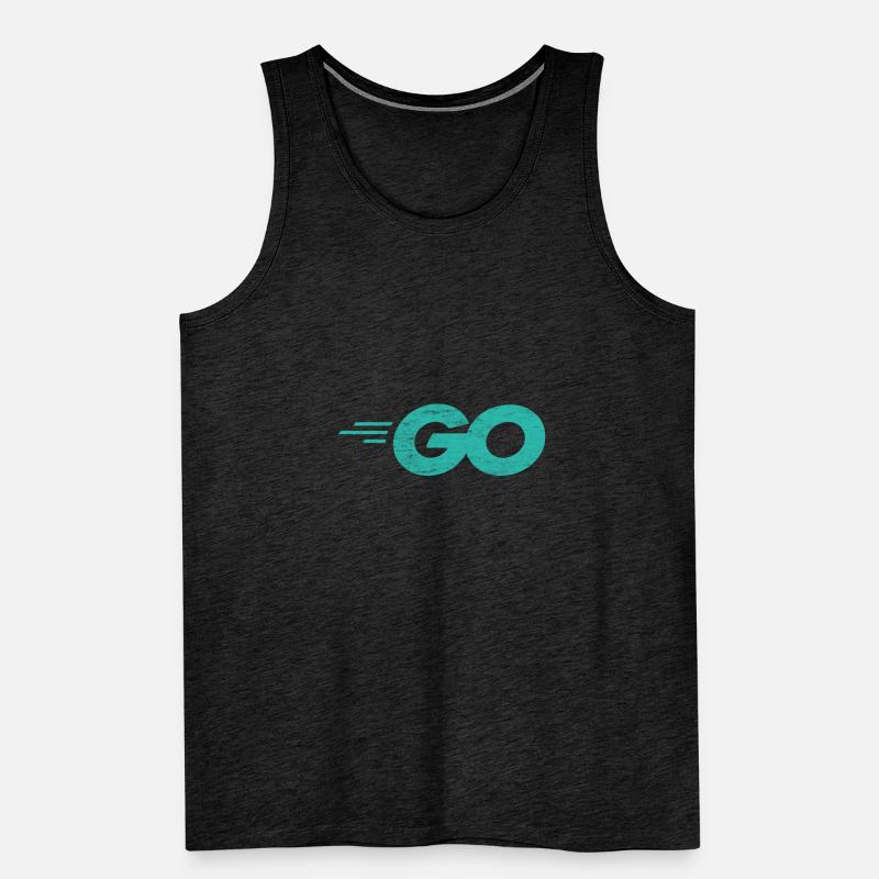 Go Programming Language with Go logo distressed Men's Premium Organic Tank Top