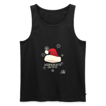 Drôle de sort de noël tenue de Noël - Débardeur bio Premium Homme - noir - Devant - Michal (187cm)