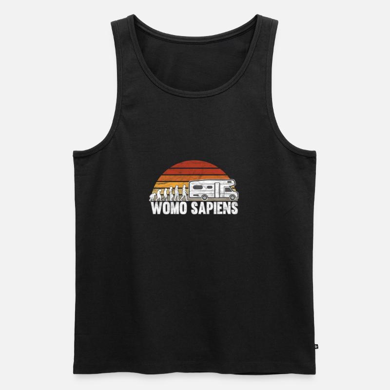 Womo Sapiens Wohnmobil Evolution - Männer Premium Bio Tank Top - Schwarz