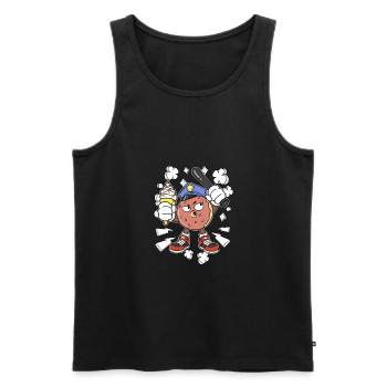 Donut Polizist Süßigkeiten Polizei Eiscreme Eis - Männer Premium Bio Tank Top - Schwarz - Vorne - AI Model Male 178 light (178cm)