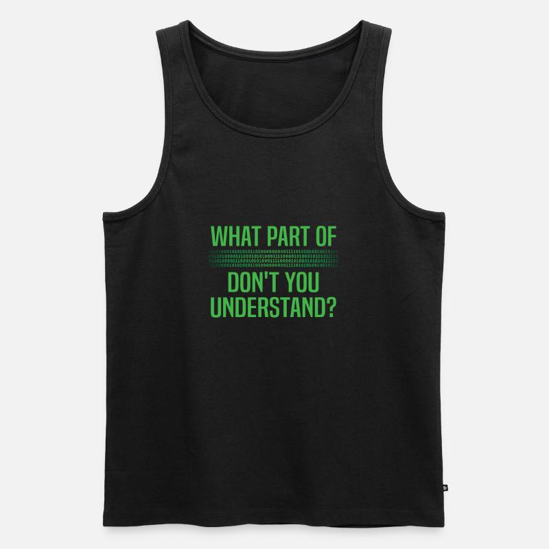 Binärcode Binar Dualcode Programmierer Geschenk - Männer Premium Bio Tank Top - Schwarz