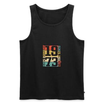 Awesome since 1973, Legend since 1973 - Männer Premium Bio Tank Top - Schwarz - Vorne - AI Model Male 178 light (178cm)