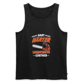 Hart Harter Landschaftsgärtner Geschenke - Männer Premium Bio Tank Top - Schwarz - Vorne - Michal (187cm)