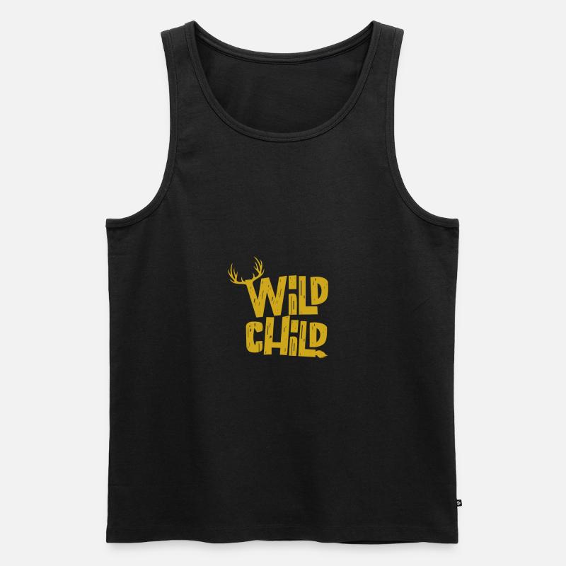 Wild Child Geschenk - Männer Premium Bio Tank Top - Schwarz