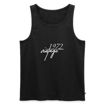 Vintage 1972. 1972 Geburtstagsgeschenk - Männer Premium Bio Tank Top - Schwarz - Vorne - AI Model Male 178 light (178cm)