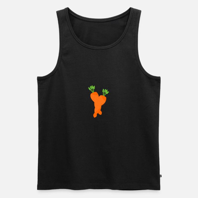 Karotten Design - Männer Premium Bio Tank Top - Schwarz