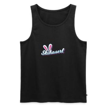 Skihaserl Ski Haserl Skihase Geschenk Apres Ski - Männer Premium Bio Tank Top - Schwarz - Vorne - Michal (187cm)