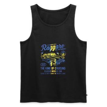 Raggare Sweden Cruising King T Shirt Design - Men's Premium Organic Tank Top - black - Front - Michal (187cm)