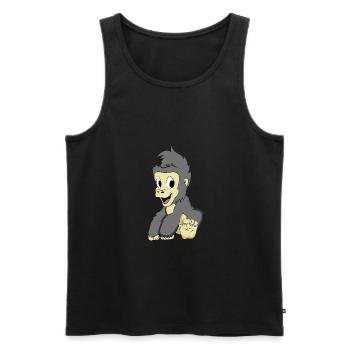 Baby gorilla - Men's Premium Organic Tank Top - black - Front - AI Model Male 178 light (178cm)