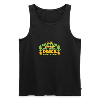 I'm no cactus expert but I know a prick when I see - Men's Premium Organic Tank Top - black - Front - Michal (187cm)