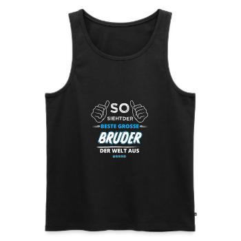 Bester großer Bruder der Welt Geschenk Sohn - Männer Premium Bio Tank Top - Schwarz - Vorne - Michal (187cm)