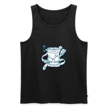 Chalk Climbing Klettern Bouldern - Männer Premium Bio Tank Top - Schwarz - Vorne - AI Model Male 178 light (178cm)