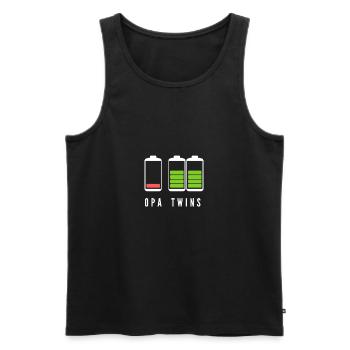 Opa Zwillinge Geschenkidee werdende Grossväter - Männer Premium Bio Tank Top - Schwarz - Vorne - Michal (187cm)