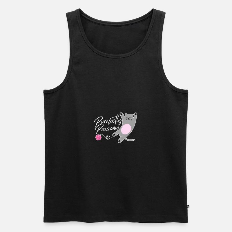 Conception de chat Pansome - Débardeur bio Premium Homme - noir
