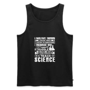 Science Teacher I Teach Science - Men's Premium Organic Tank Top - black - Front - AI Model Male 178 light (178cm)