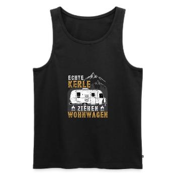 Wohnwagen Wohnmobil Camping Opa Spruch Geschenk - Männer Premium Bio Tank Top - Schwarz - Vorne - Michal (187cm)