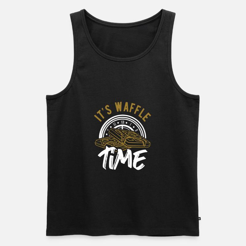 Waffel - Männer Premium Bio Tank Top - Schwarz