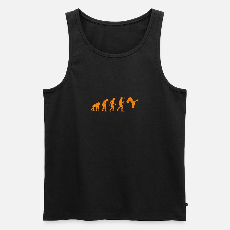 Parkour evolution backflip freerunning - Men's Premium Organic Tank Top - black