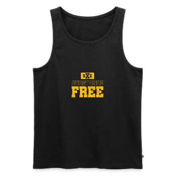 Substanzfreie Besatzung mit gerader Kante - Männer Premium Bio Tank Top - Schwarz - Vorne - AI Model Male 178 light (178cm)