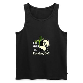 J'aime vraiment le cadeau Panda Panda Bear Koala - Débardeur bio Premium Homme - noir - Devant - Michal (187cm)