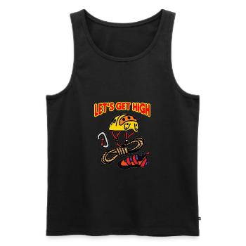 LETS GET HIGH Klettern - Männer Premium Bio Tank Top - Schwarz - Vorne - Michal (187cm)