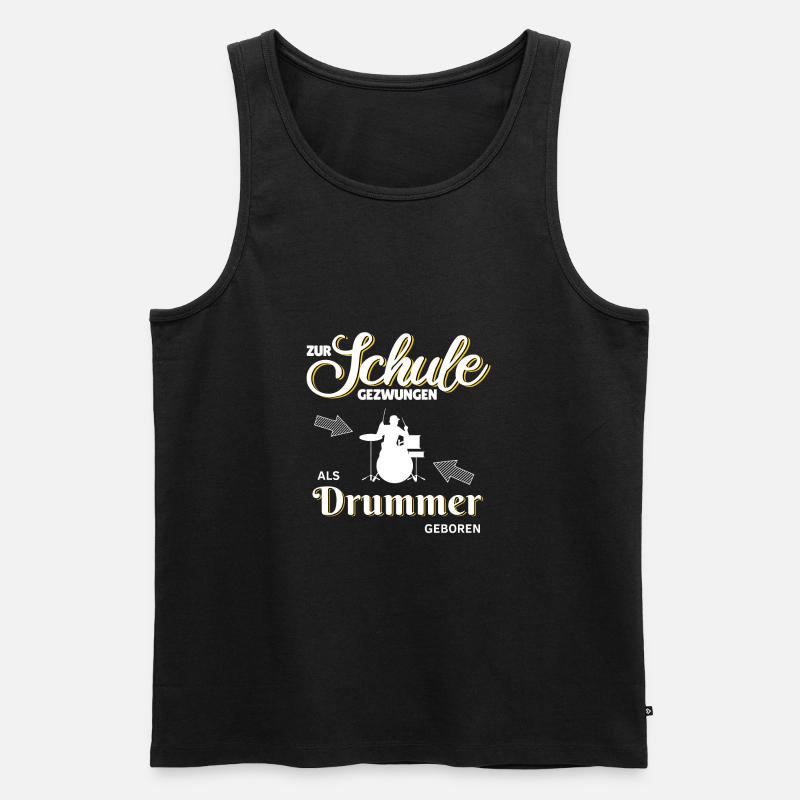 Schlagzeug Schuler Kinder Einschulung Geschenk - Männer Premium Bio Tank Top - Schwarz