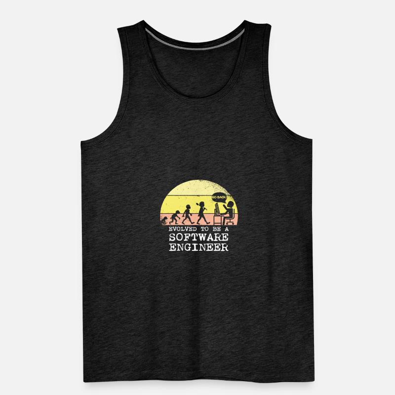 Evolved to be a software engineer Men's Premium Organic Tank Top