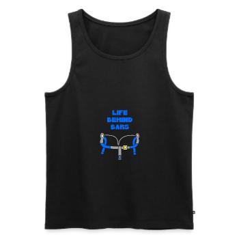 Leben hinter Gittern Radfahren Fahrrad Fahrrad Geschenk - Männer Premium Bio Tank Top - Schwarz - Vorne - AI Model Male 178 light (178cm)