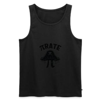 Pi Day Piratenhut Schädel Seemann Mathe Lehrer - Männer Premium Bio Tank Top - Schwarz - Vorne - Michal (187cm)