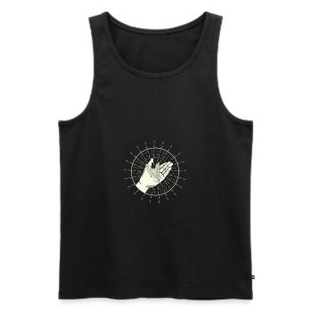 Key Of Life Farmers Grain - Men's Premium Organic Tank Top - black - Front - AI Model Male 178 light (178cm)