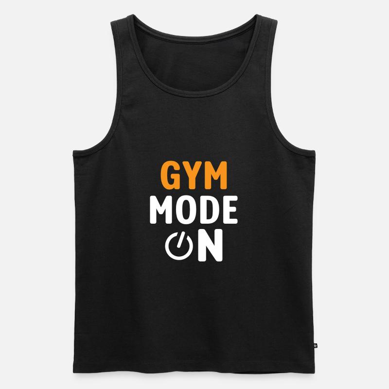 Gym mode on - Männer Premium Bio Tank Top - Schwarz