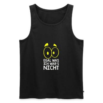 Egal was, ich wars nicht! - Männer Premium Bio Tank Top - Schwarz - Vorne - AI Model Male 178 light (178cm)