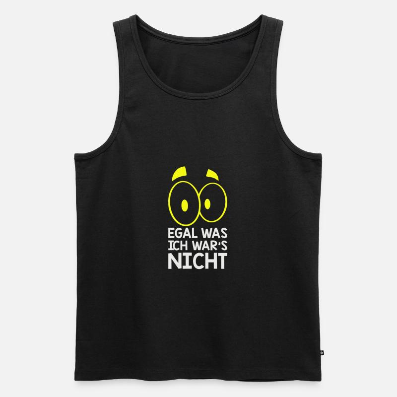 Egal was, ich wars nicht! - Männer Premium Bio Tank Top - Schwarz