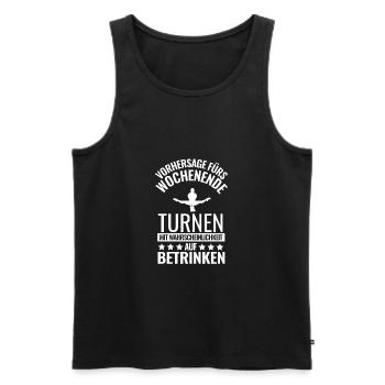 Turnen Trainer Opa Papa Shirt Tolles Geschenk - Männer Premium Bio Tank Top - Schwarz - Vorne - Michal (187cm)