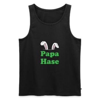 Ostern Osterhase Dad Eiersuche - Männer Premium Bio Tank Top - Schwarz - Vorne - AI Model Male 178 light (178cm)