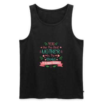 You're the best mother - Men's Premium Organic Tank Top - black - Front - AI Model Male 178 light (178cm)