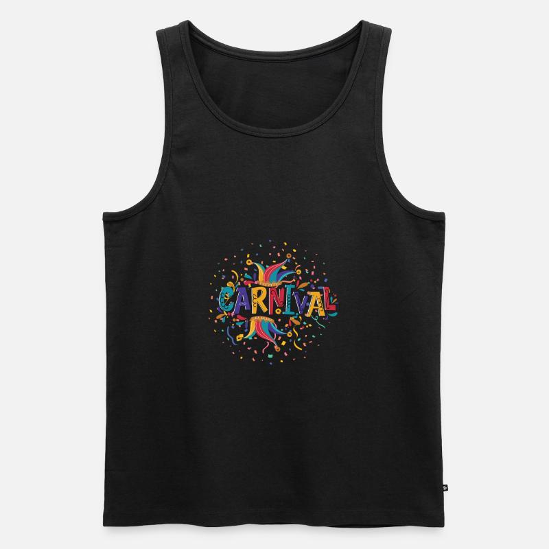 Fasching - Männer Premium Bio Tank Top - Schwarz