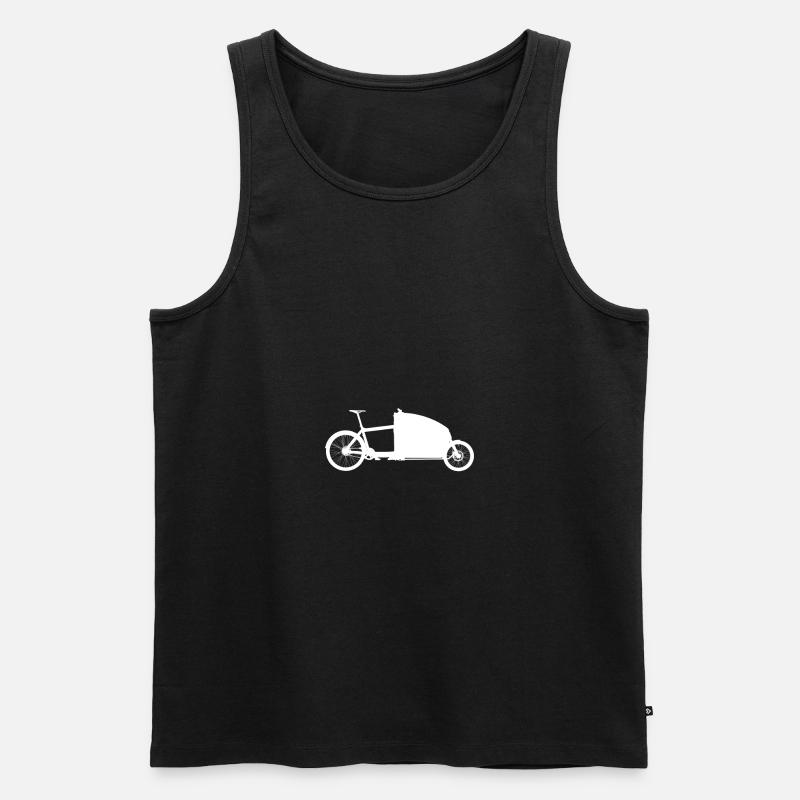 Cargobike - Männer Premium Bio Tank Top - Schwarz