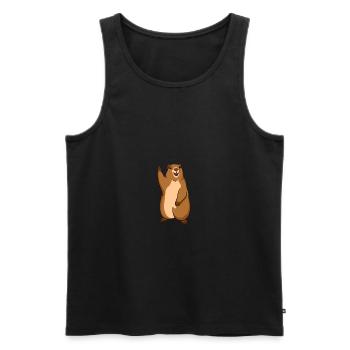 Marmot marmot gift - Men's Premium Organic Tank Top - black - Front - AI Model Male 178 light (178cm)