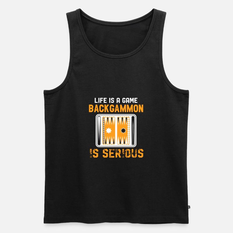Backgammon Backgammon ist ernst - Männer Premium Bio Tank Top - Schwarz